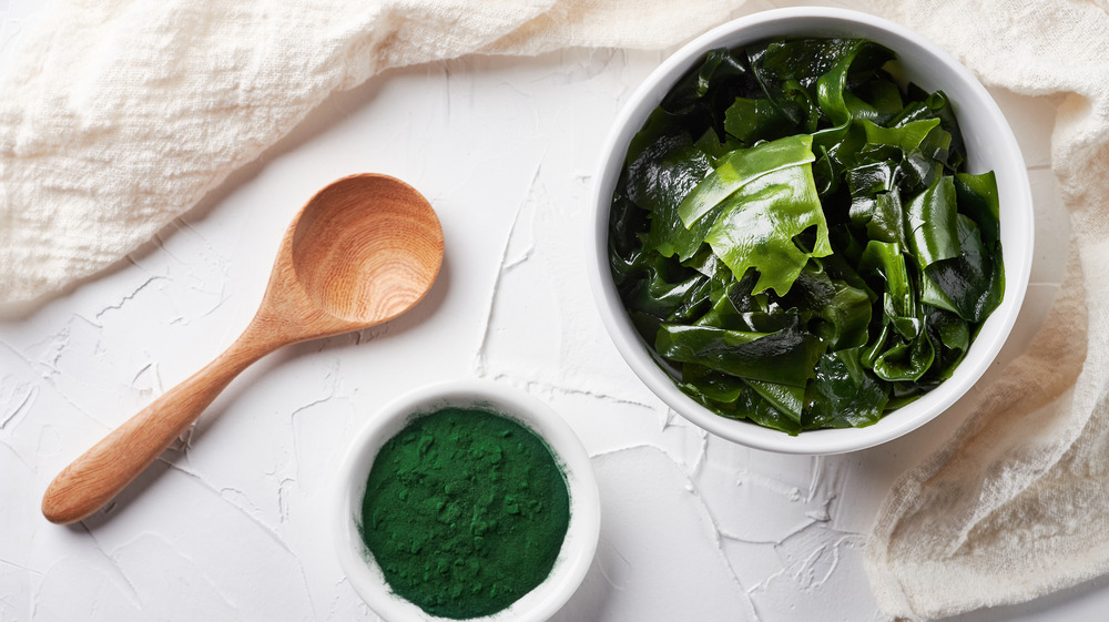 A bowl of seaweed for a meal