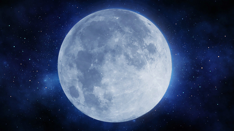 moon close up stars