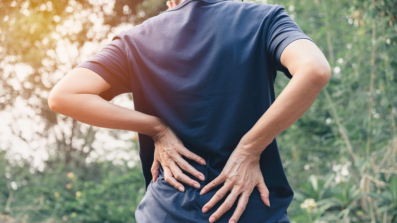 Woman with lower back pain