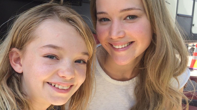 Jennifer Lawrence and fan