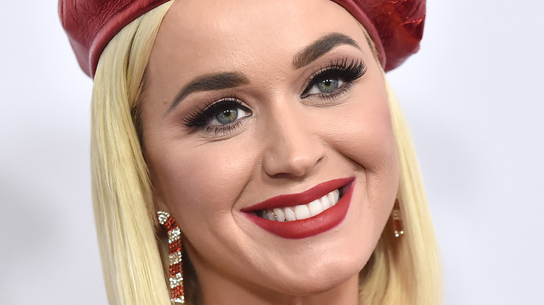 Katy Perry in red beret