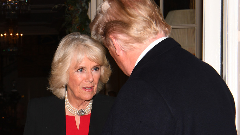 Camilla talks to Trump