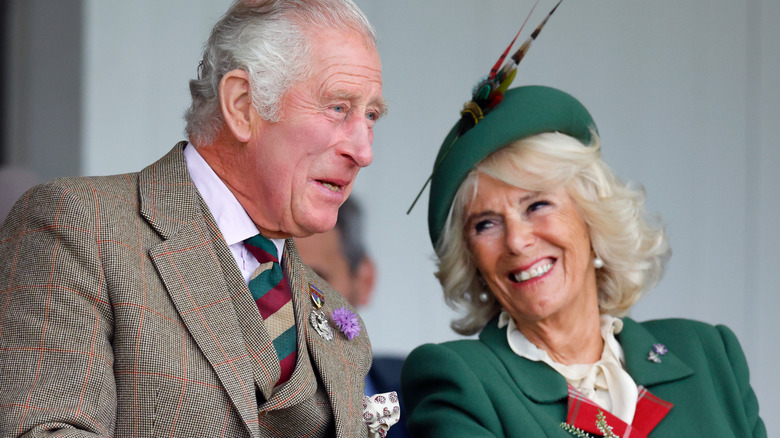 Charles, Camilla wear green