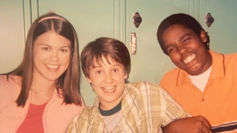 Lindsey Shaw, Devon Werkheiser and Daniel Curtis Lee on the set of Ned's Declassified