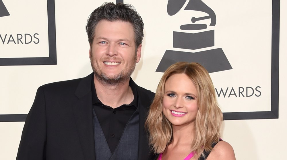 Blake Shelton and Miranda Lambert at the 2014 Grammy Awards