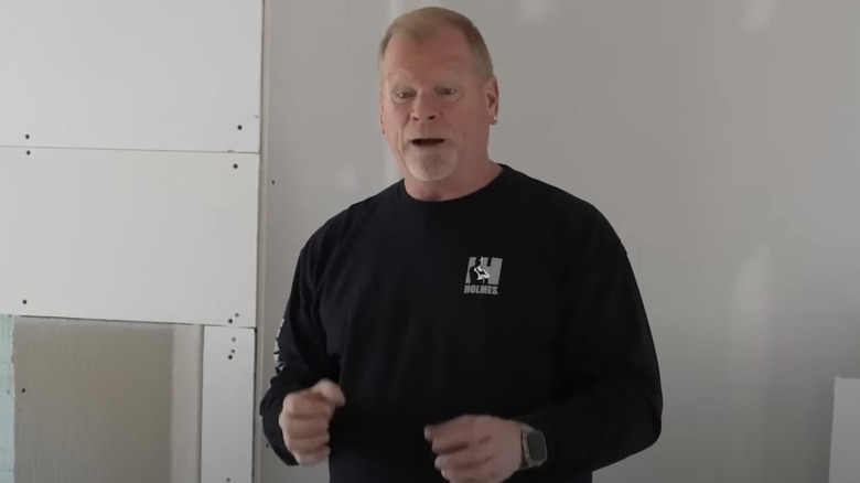 Mike Holmes at a construction site