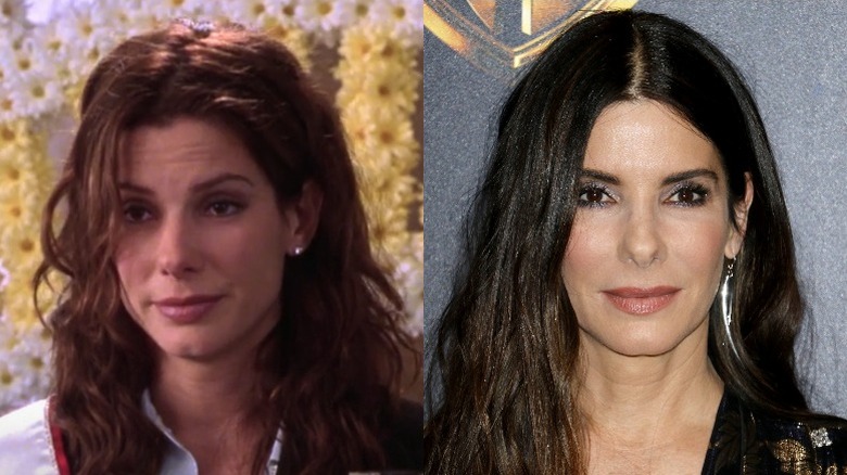 Sandra Bullock in Miss Congeniality and on a red carpet