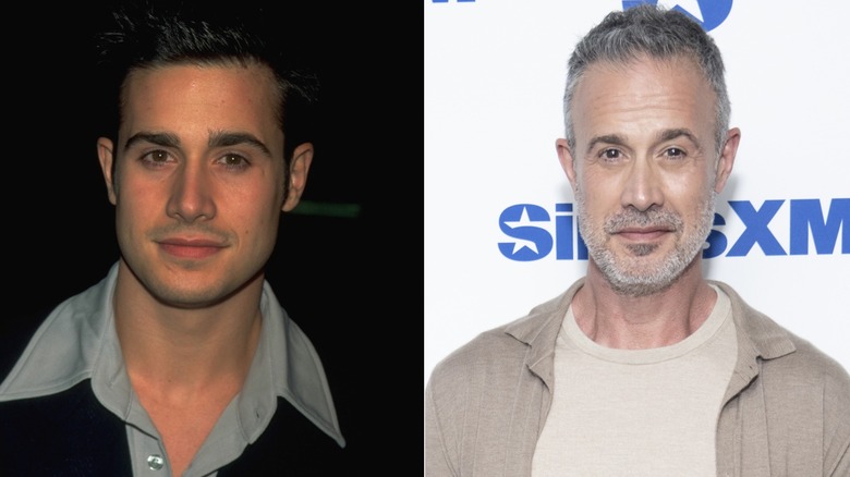 Split image of Freddie Prinze Jr. at an I Know What You Did Last Summer screening and at SiriusXM in 2025