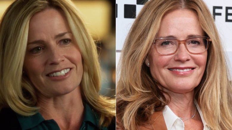 Elisabeth Shue in an episode of "CSI" and at an event in 2023