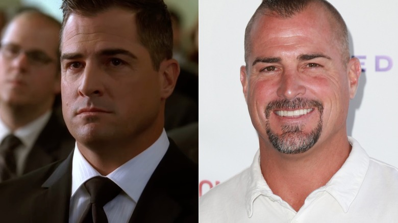 Split image of George Eads in an episode of "CSI" and posing at an event in 2017