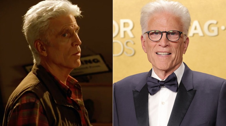 Split image of Ted Danson on "CSI" and at an event in 2026