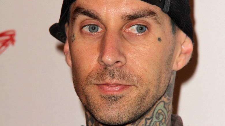 Travis Barker posing