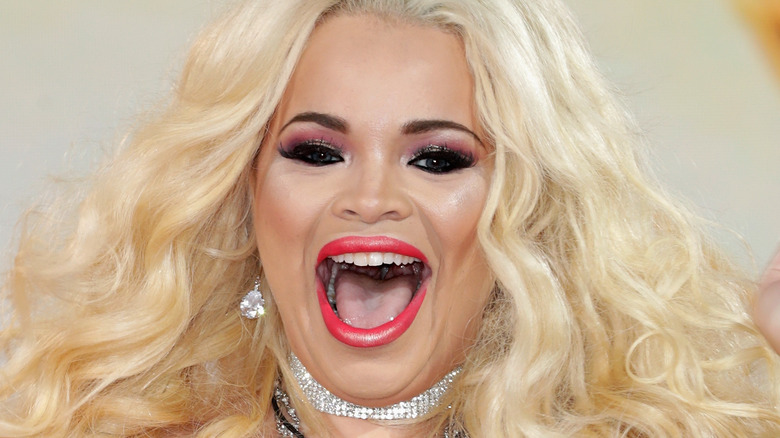 Trisha Paytas mouth open