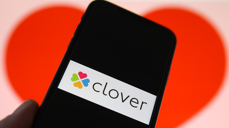 Clover logo on phone screen