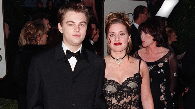 Kate Winslet and Leonardo DiCaprio on red carpet
