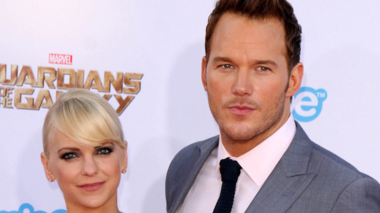 Anna Faris and Chris Pratt at the "Guardians of the Galaxy" premiere