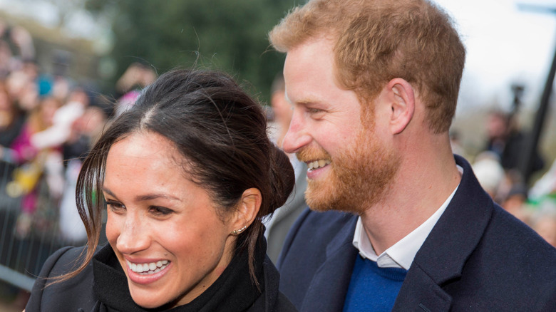 Meghan Markle and Prince Harry smiling