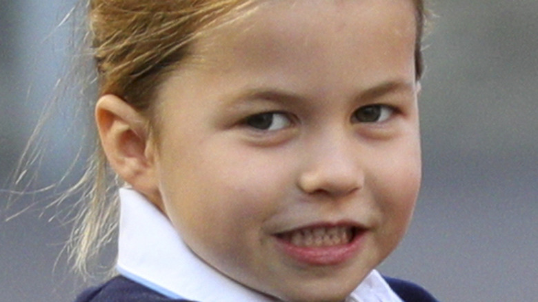 Princess Charlotte smiling hair back