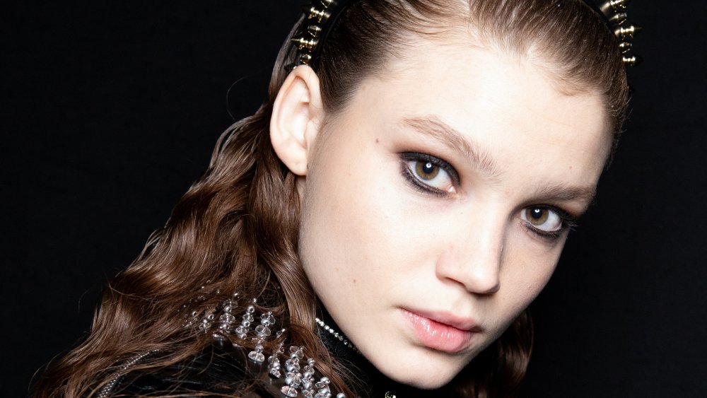 model with eyeliner