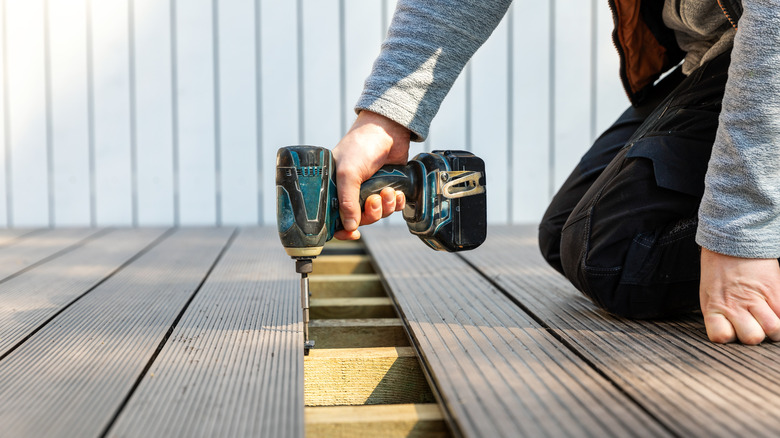 preparing a deck