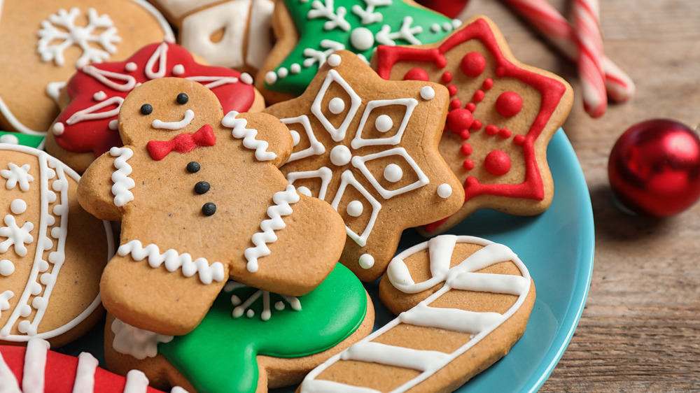 Holiday gingerbread cookies
