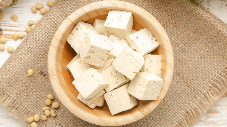 Tofu in a bowl