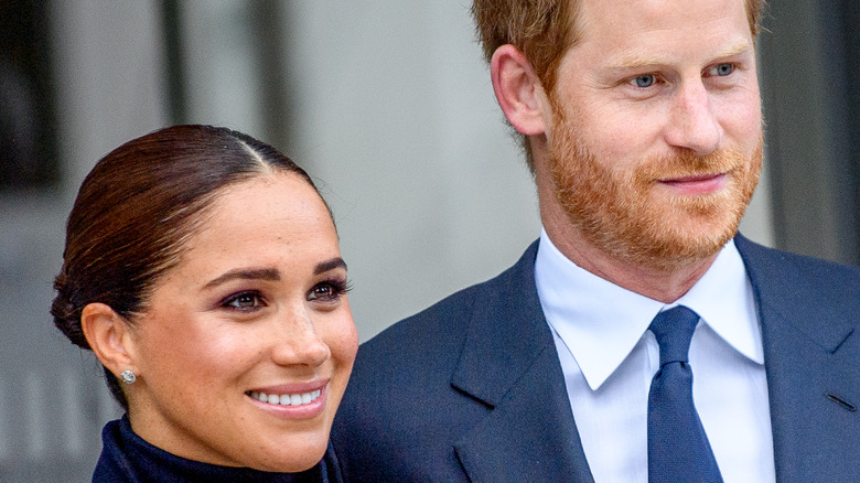 Meghan Markle and Prince Harry smiling