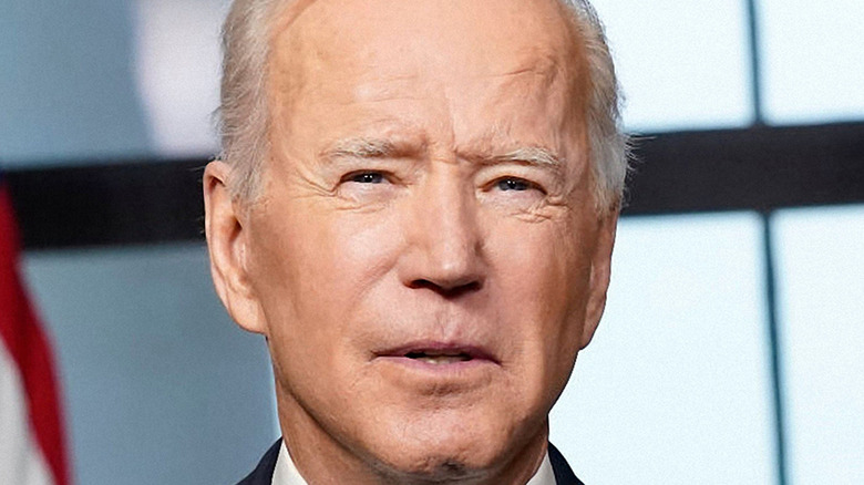 Joe Biden squinting