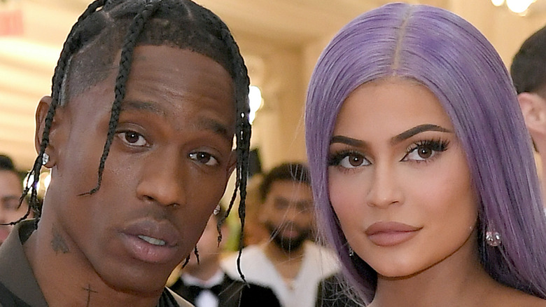 Kylie Jenner and Travis Scott on the red carpet. 