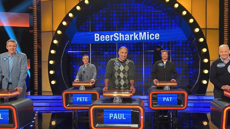 The members of Beer Shark Mice compete on Celebrity Family Feud 