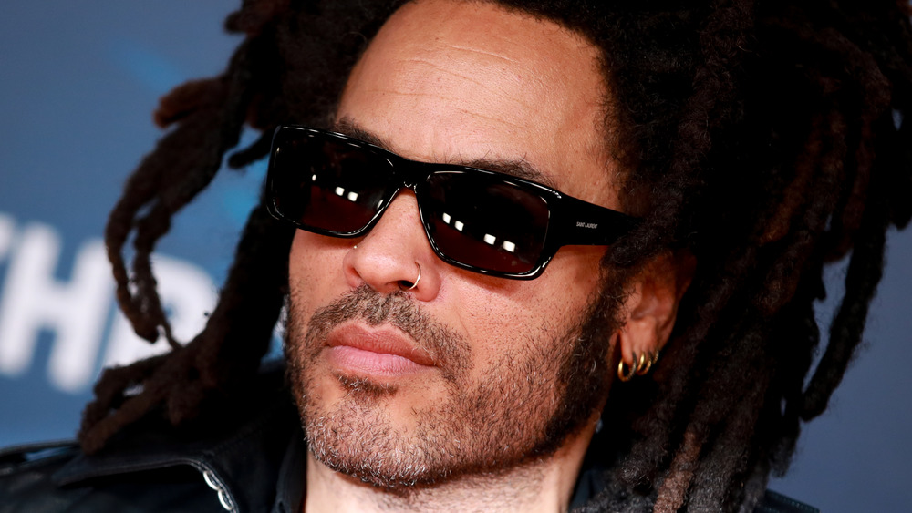 Lenny Kravitz with sunglasses on