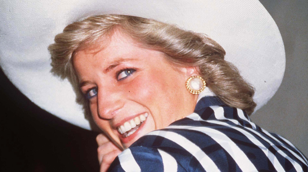 Princess Diana in wide-brim hat