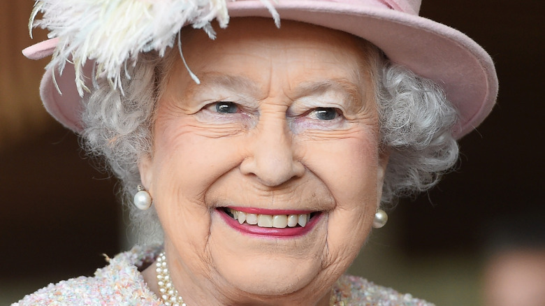 Queen Elizabeth smiles brightly