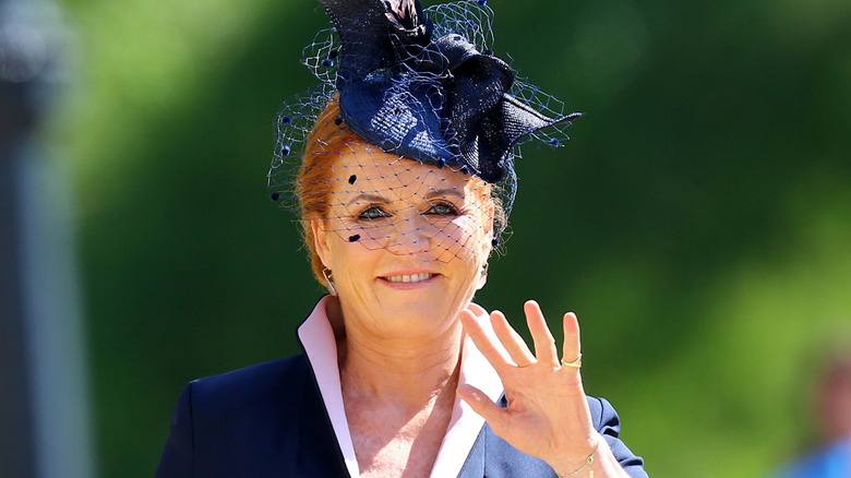 Sarah Ferguson blue hat Harry wedding
