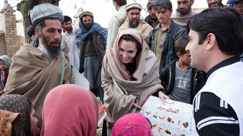 Angelina Jolie in Kabul, Afghanistan in 2011