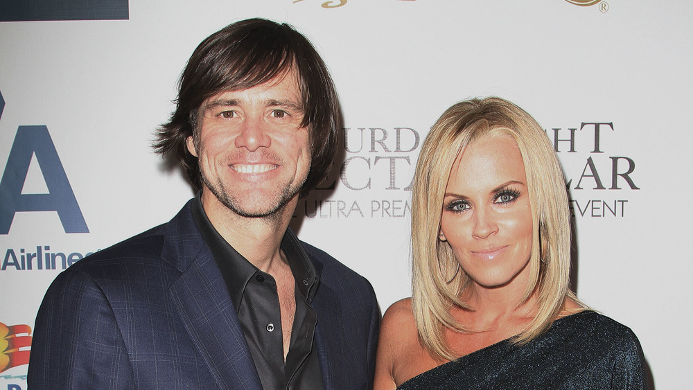 Jenny McCarthy and Jim Carrey at event