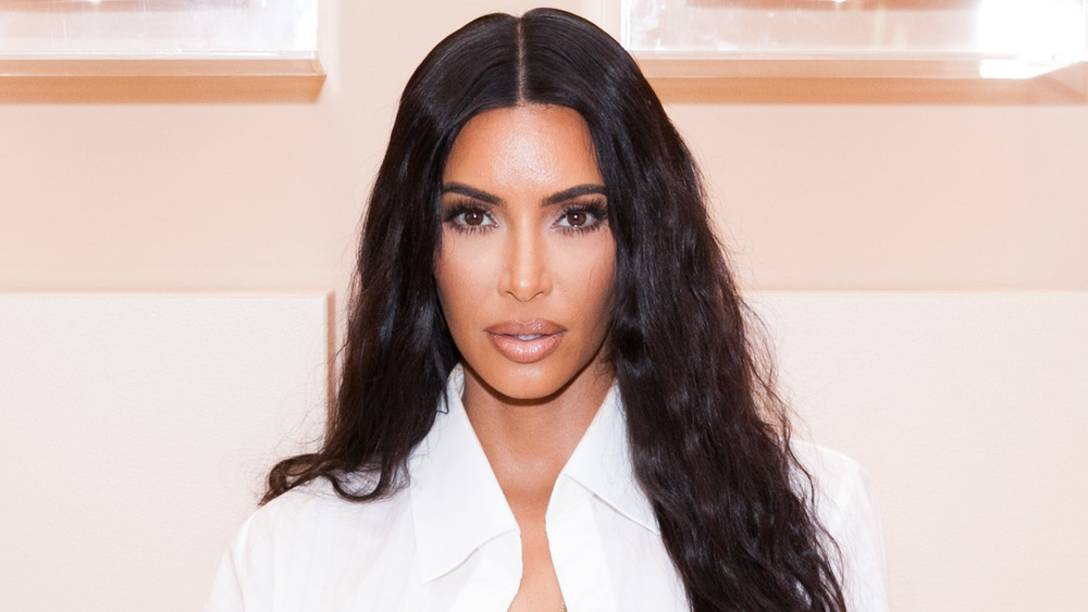 Kim Kardashian looking serious