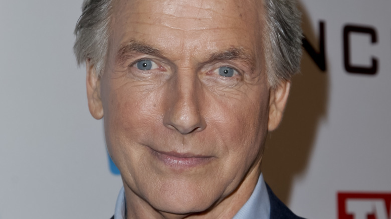 Mark Harmon standing on the red carpet