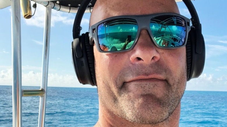 Bryan Baeumler takes a selfie on a boat