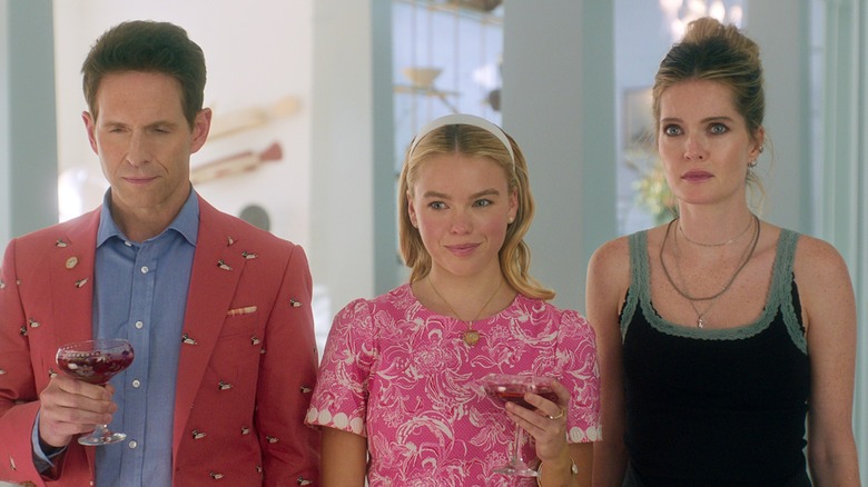 Glenn Howerton, Milly Alcock, and Meghann Fahy in Sirens