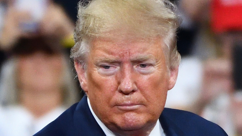 Donald Trump looking serious