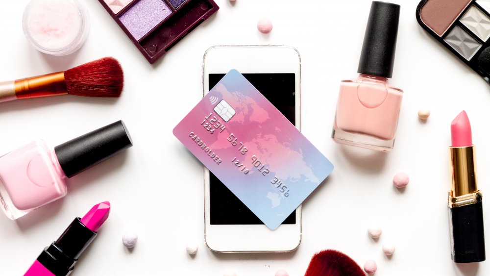 Makeup, cell phone, and credit card