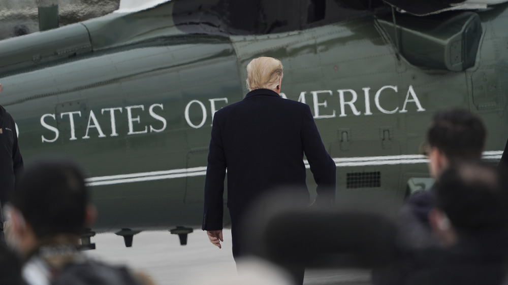 Trump walking to Marine One