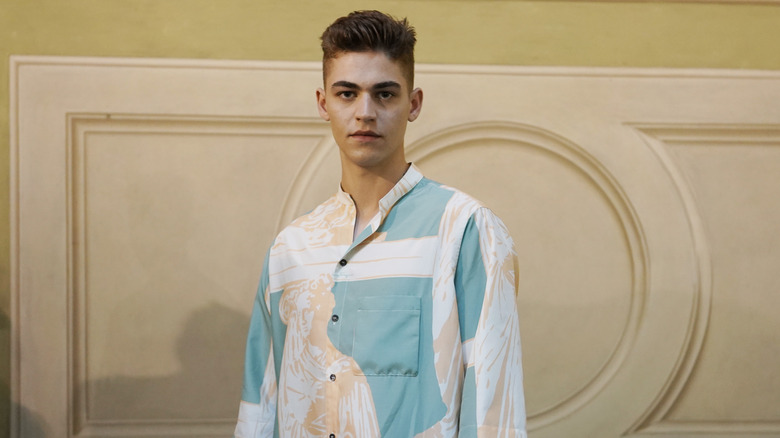 Hero Fiennes Tiffin posing 