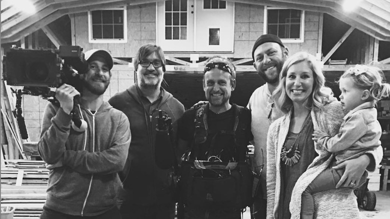 Jenny and Dave Marrs with the HGTV production team for "Fixer to Fabulous"