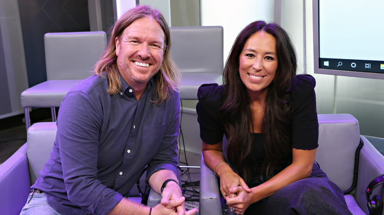 Chip and Joanna Gaines at a SiriusXM interview in 2021