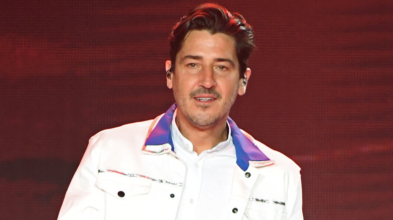 Jonathan Knight onstage for NKOTB