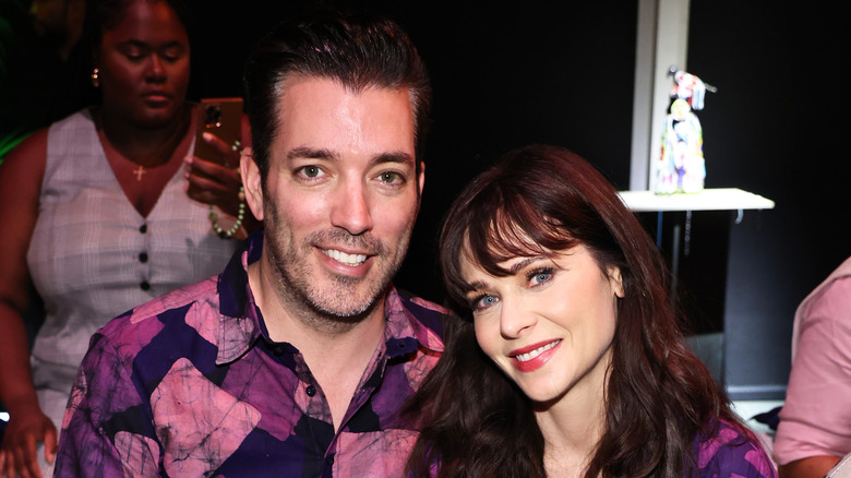 Jonathan Scott and Zooey Deschanel smiling