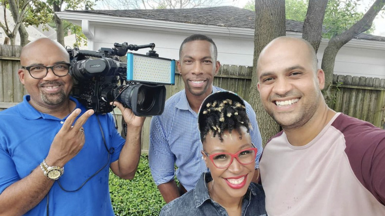 Jon Pierre and Mary Tjon-Joe-Pin with crew 