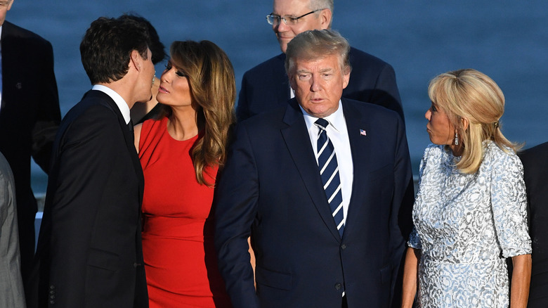 Melania Trump and Justin Trudeau